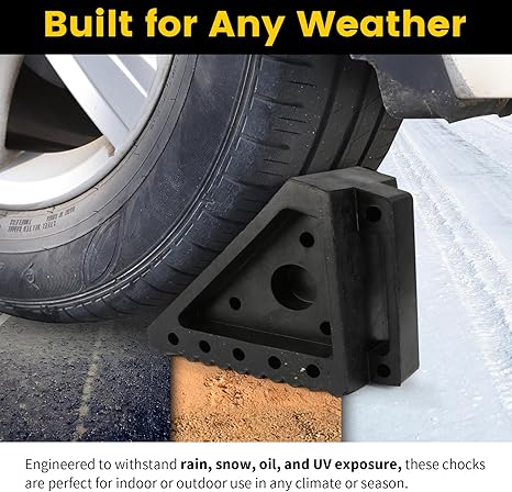 MaxxHaul Solid Rubber Wheel Chock