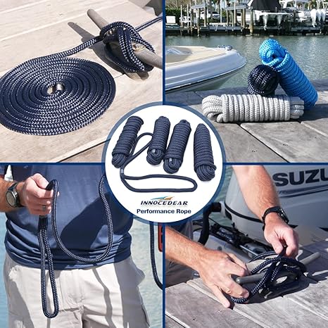 Hi-Performance Boat Rope Mooring Rope Dock Line Navy Blue