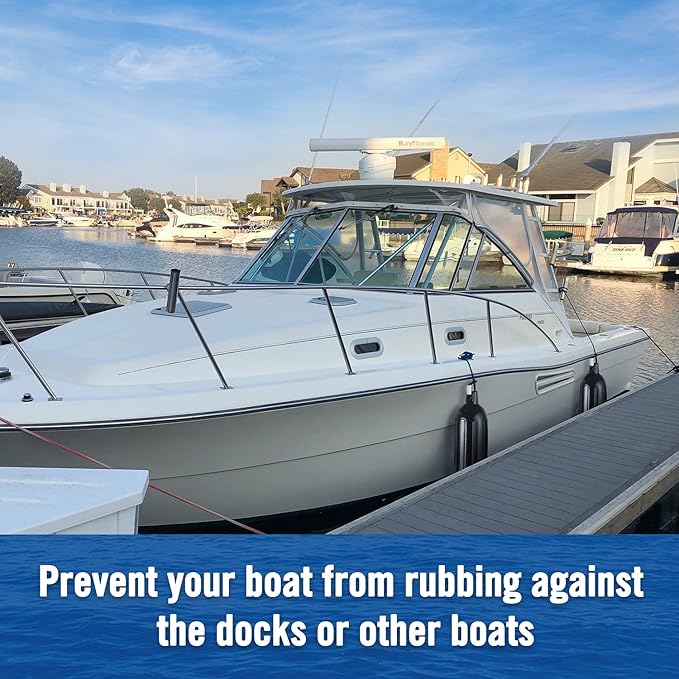 4 Pack Boat Bumpers Fenders with 4 Ropes