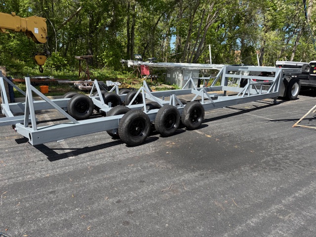 1985 Lowboy 38' Heavy-Duty Boat Trailer