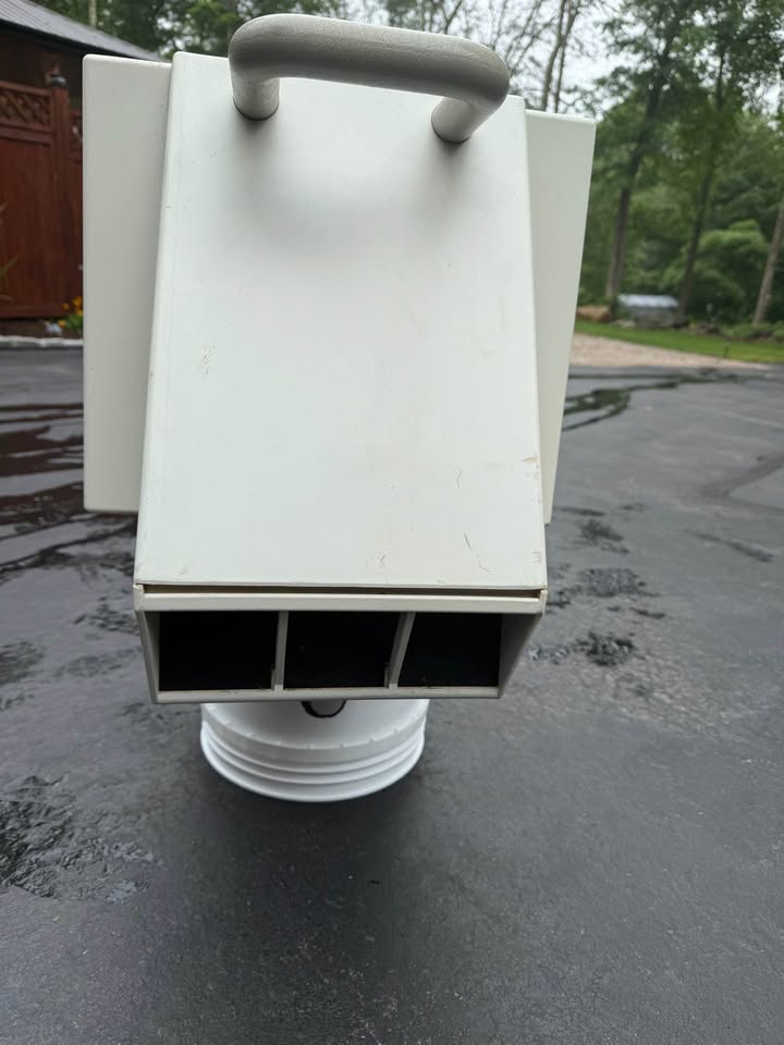 Portable, marine air conditioner with cover.