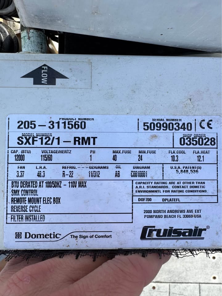Dometic Cruisair 12,000 BTU Marine Air Conditioner 115V Works Great