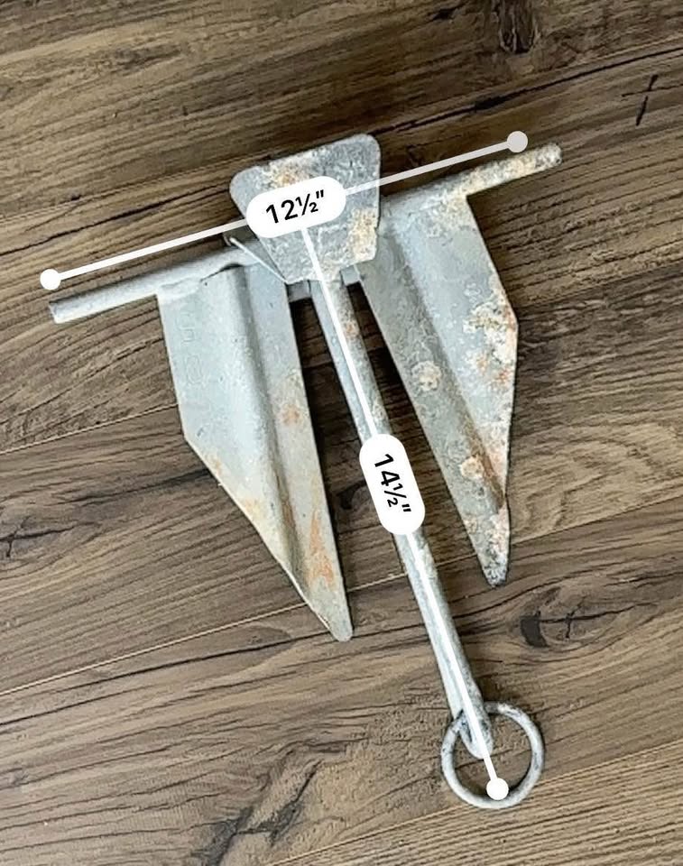 Galvanized boat anchor