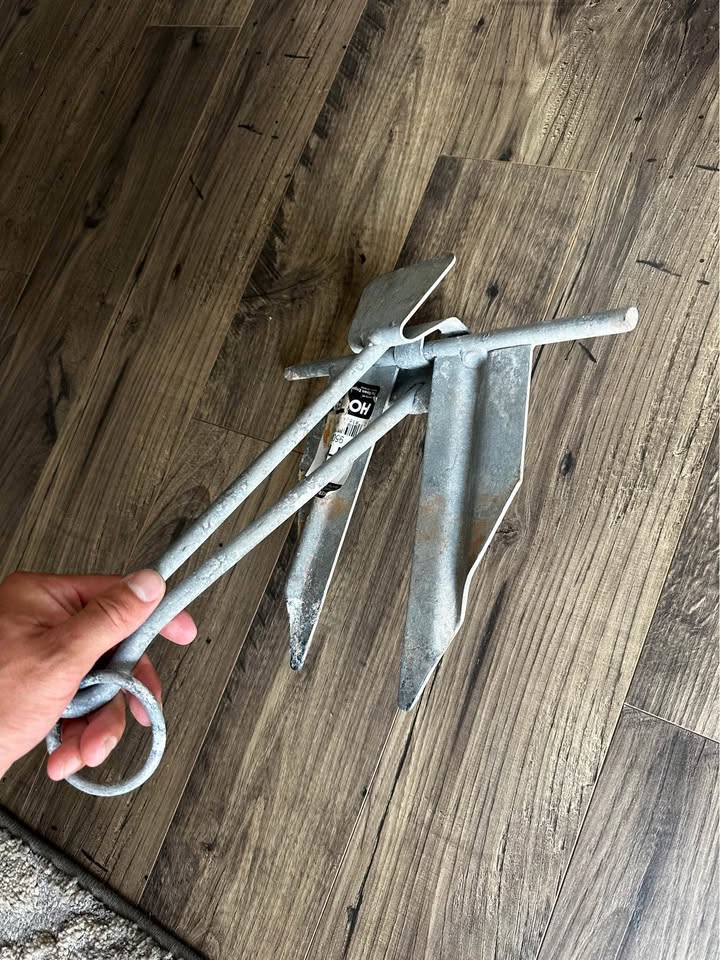 Galvanized boat anchor