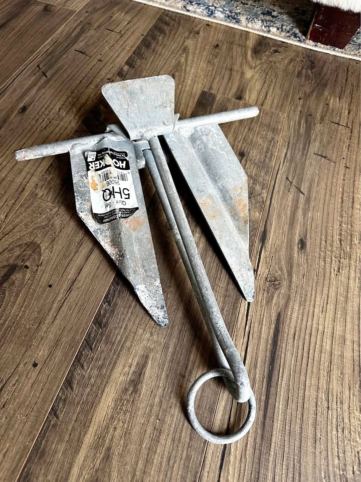 Galvanized boat anchor