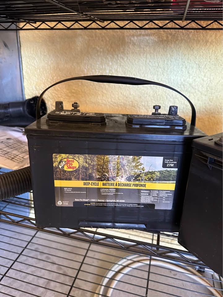 2 Marine Batteries with Charger