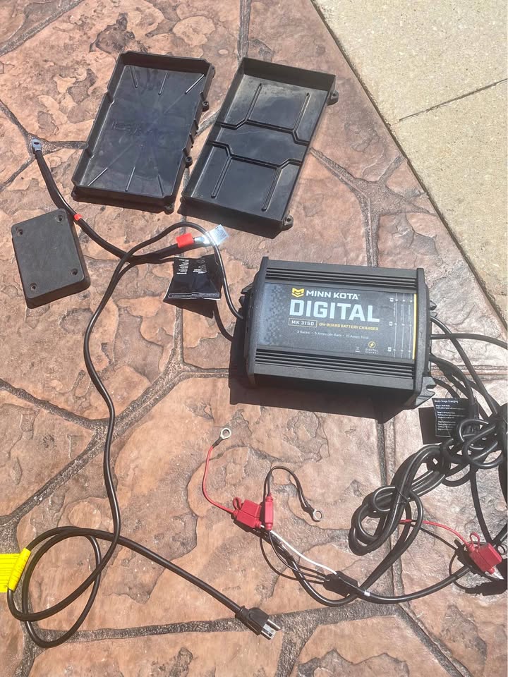 2 Marine Batteries with Charger