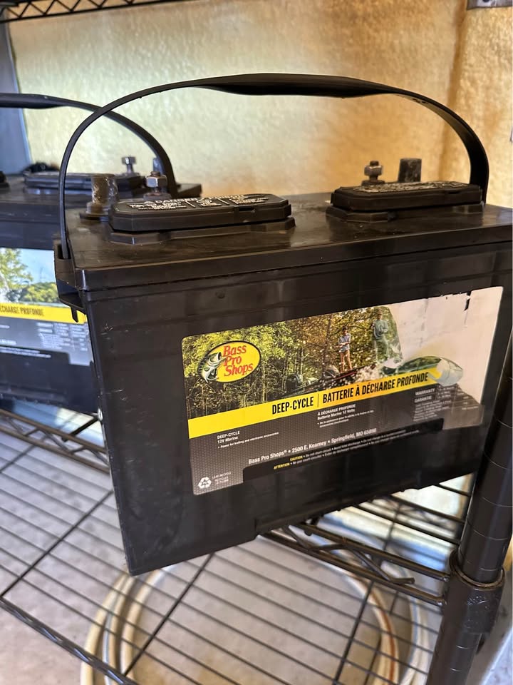 2 Marine Batteries with Charger