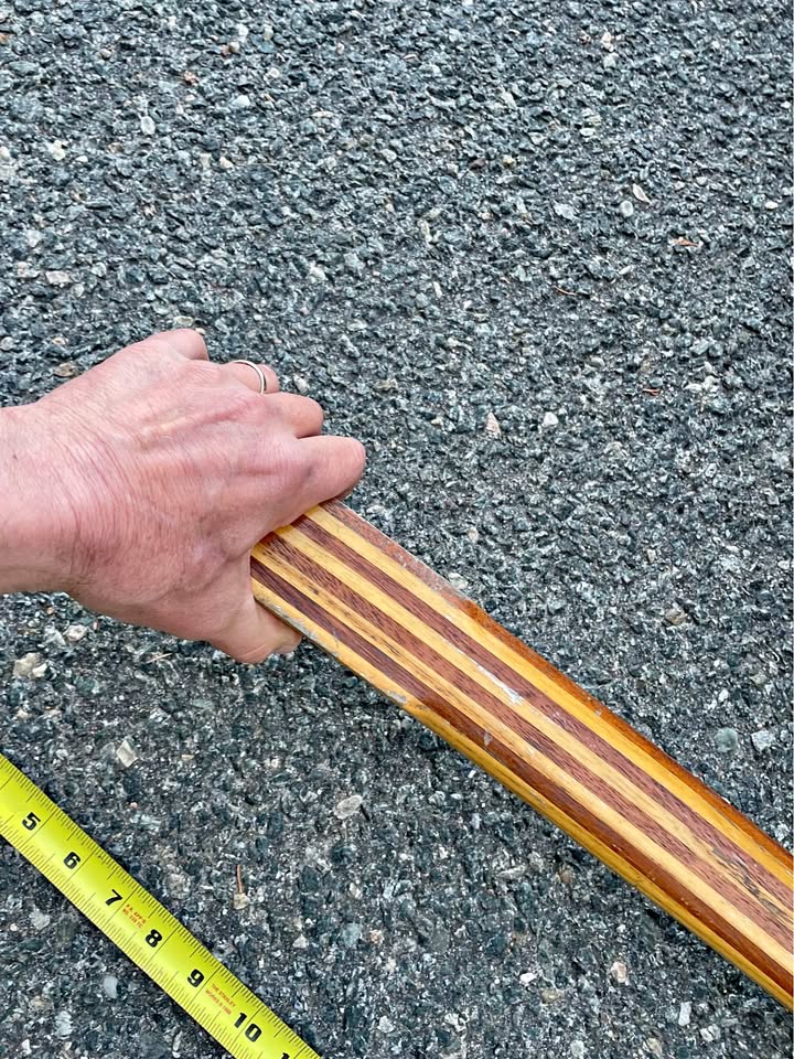 Tiller handle. Laminated wood tiller for sailboat. 1 1/2 inch wide by 46 inches.