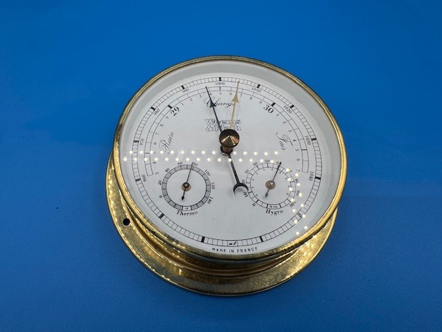 Weems & Plath Endurance II Barometer / Hygrometer / Thermometer – Brass Finish