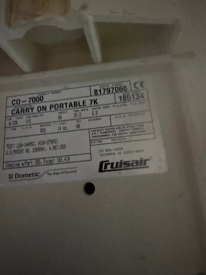 Portable boat A/C unit